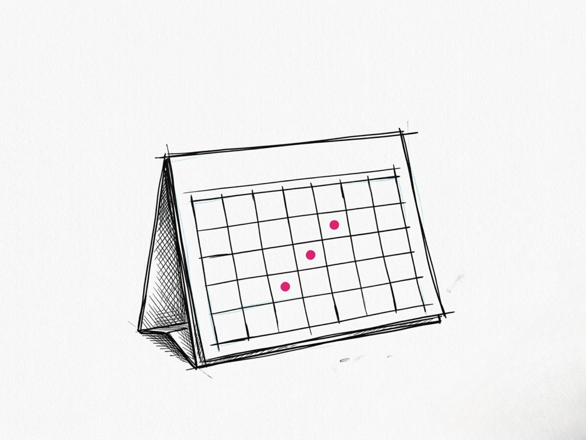 A quarter-end calendar with close, results and appraisal weeks marked