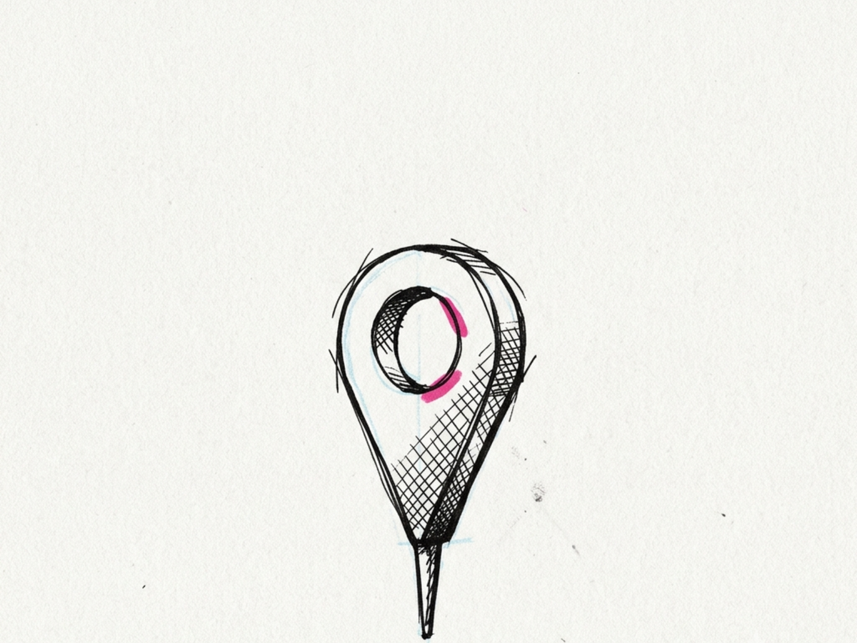 A simple map marker over Lower Parel, Mumbai