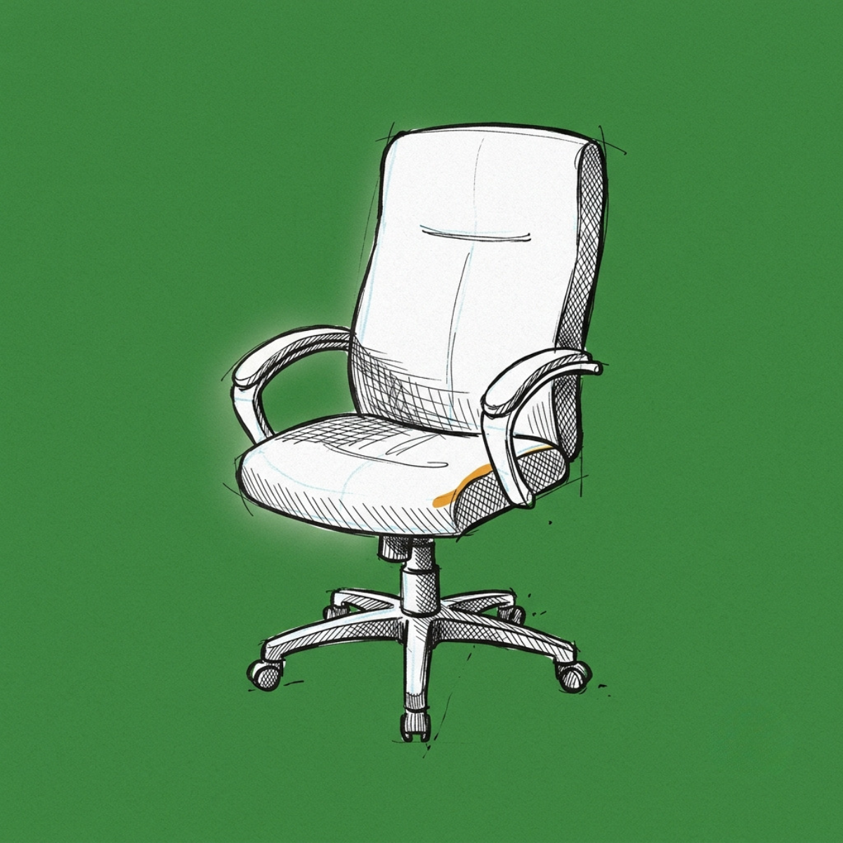 An empty office floor lit only by monitor glow, night shift