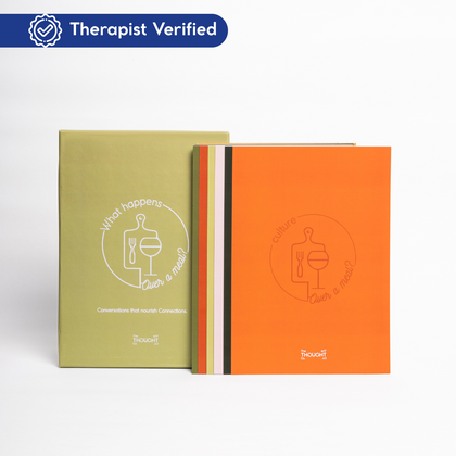 What happens over a meal?